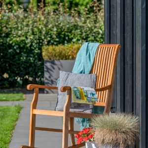 Teak schommelstoel