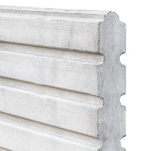 Berton©-motiefplaat smal wit/grijs H26 x D3,5 x L184 cm Deens rabat