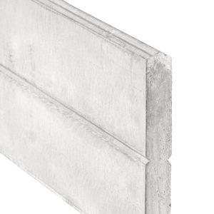 Berton©-motiefplaat smal wit/grijs H26 x D3,5 x L184 cm blokhutprofiel