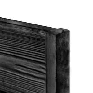 Berton©-motiefplaat smal antraciet gecoat H26 x D3,5 x L184 cm rabat-houtmotief