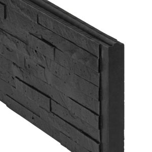 Berton©-motiefplaat antraciet gecoat H36 x D3,5 x L184 cm leisteenmotief