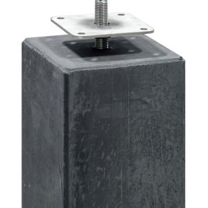Berton© betonpoer 15,0 x 15,0 x 60,0 cm, antraciet, M16-bus, kleine velling