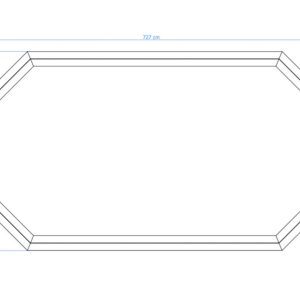 Luxe houten zwembad Playa Porto Marie 727 x 396 x 136 cm