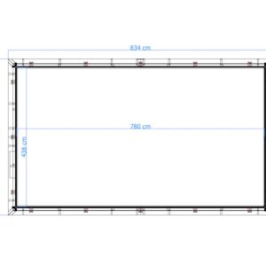 Luxe houten zwembad Playa Forti 834 x 492 x 136 cm