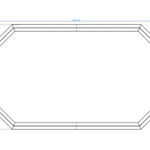 Luxe houten zwembad Cas Abou 814 x 460 x 136 cm