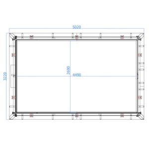 Luxe houten zwembad Santa Cruz 502 x 322 x 122 cm