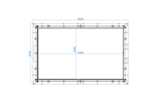 Luxe houten zwembad Santa Cruz 502 x 322 x 122 cm