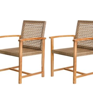 Teak tuinstoel Blitar (set van 2 stoelen)