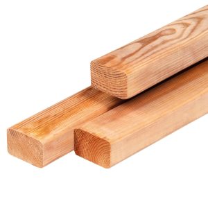 Red Class Wood ME vuren regel 4,5 x 7,0 x 500 cm, gedroogd, geïmpregneerd, geschaafd, 4 ronde hoeken