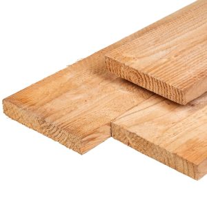 Douglas steigerplank 3,0 x 20,0 x 500 cm, vers, fijnbezaagd, scherpkantig