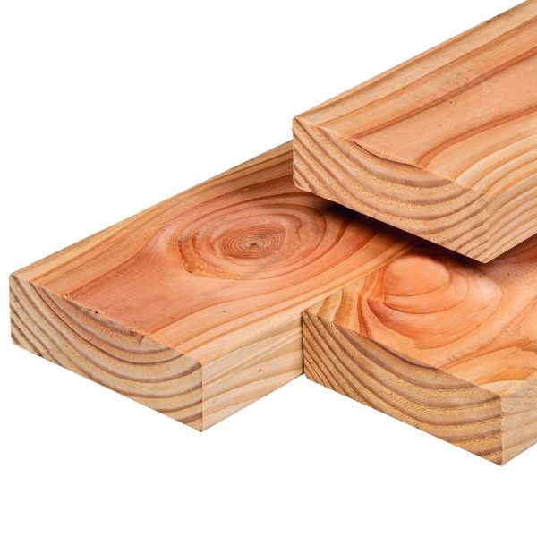 Douglas ligger 6,5 x 21,0 x 400 cm, gedroogd, geschaafd, 4 ronde hoeken