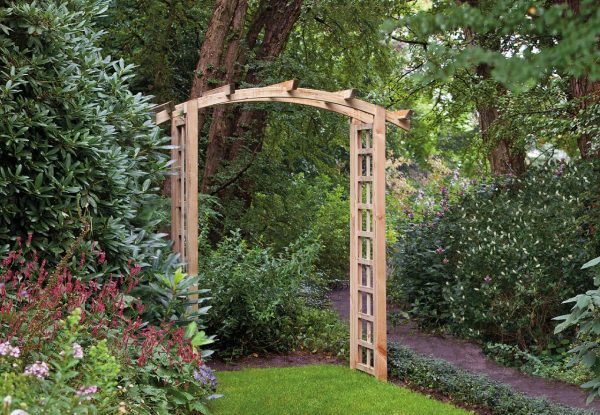 Pergolaset Loke, getoogd, groen geïmpregneerd grenen, B180 x D50 x H220 cm
