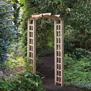 Pergolaset Holm, getoogd, groen geïmpregneerd grenen, B90 × D50 × H214 cm