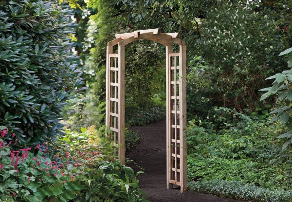 Pergolaset Holm, getoogd, groen geïmpregneerd grenen, B90 × D50 × H214 cm