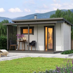 Terras en luifel Saunahuis Jakobstad