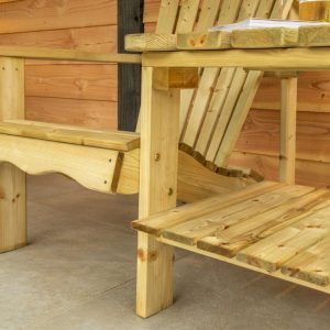 Loveseat Parijs vuren gedroogd, groen geïmpregneerd