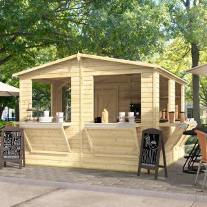 Kiosk Moose | 16mm | vuren onbehandeld | 300 x 300 cm | incl. vloer