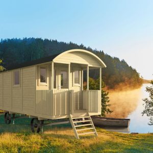 Circuswagen Jimmy | 19mm | vuren onbehandeld | 840 x 240 cm | excl. onderstel