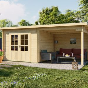 Blokhut - Tuinhuis Chappo | 28 mm | vuren onbehandeld