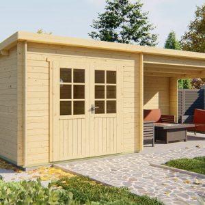 Blokhut - Tuinhuis Charlotta | 28 mm | vuren Red Class Wood geïmpregneerd