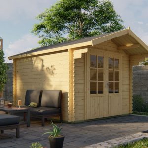 Blokhut - Tuinhuis Perlund | 28 mm | vuren Red Class Wood geïmpregneerd