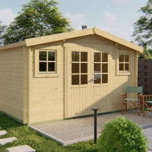 Blokhut - Tuinhuis Juha | 28 mm | vuren Red Class Wood geïmpregneerd
