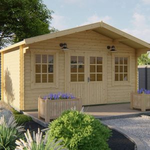 Blokhut - Tuinhuis Skyler | 28 mm | vuren Red Class Wood geïmpregneerd