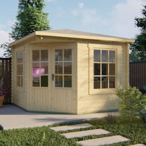 Blokhut - Tuinhuis Asmund | 28 mm | vuren Red Class Wood geïmpregneerd