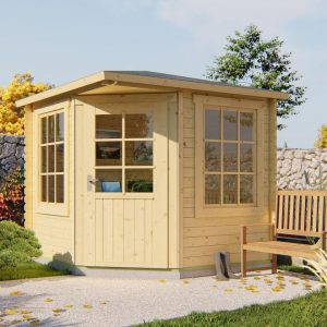 Blokhut - Tuinhuis Jos | 28 mm | vuren Red Class Wood geïmpregneerd