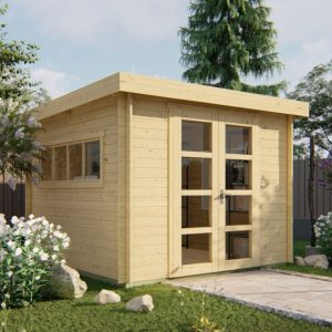 Blokhut - Tuinhuis Bodine | 28 mm | vuren Red Class Wood geïmpregneerd