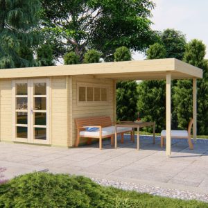 Blokhut - Tuinhuis Dellinger | 28 mm | vuren Red Class Wood geïmpregneerd