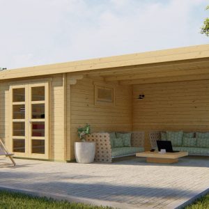 Blokhut - Tuinhuis Diederick | 28 mm | vuren Red Class Wood geïmpregneerd
