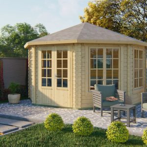 Blokhut - Tuinhuis Lynn | 44 mm | vuren Red Class Wood geïmpregneerd
