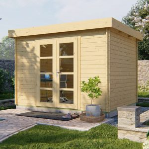 Blokhut - Tuinhuis Hypermodern | 28 mm | vuren Red Class Wood geïmpregneerd