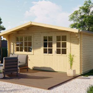 Blokhut - Tuinhuis Hendrick | 44 mm | vuren Red Class Wood geïmpregneerd