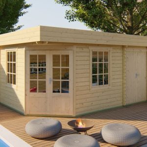 Blokhut - Tuinhuis Helge | 44 mm | vuren Red Class Wood geïmpregneerd