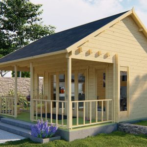 Blokhut - Tuinhuis Olaug | 44 mm | vuren Red Class Wood geïmpregneerd