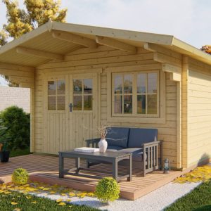 Blokhut - Tuinhuis Stian | 58 mm | vuren Red Class Wood geïmpregneerd