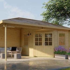 Blokhut - Tuinhuis Christoffer | 28 mm | vuren Red Class Wood geïmpregneerd