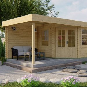 Blokhut - Tuinhuis Stig | 28 mm | vuren Red Class Wood geïmpregneerd