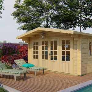 Blokhut - Tuinhuis Derby | 58 mm | vuren Red Class Wood geïmpregneerd