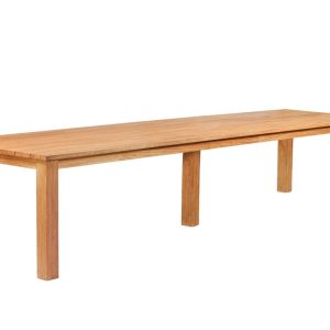 Tuintafel teak 400 x 100 cm solide rustiek