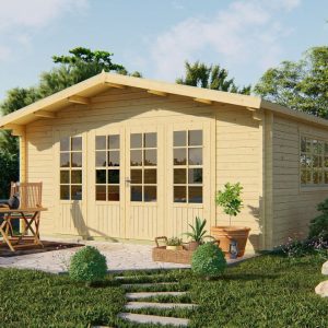 Blokhut - Tuinhuis Southampton | 58 mm | vuren onbehandeld