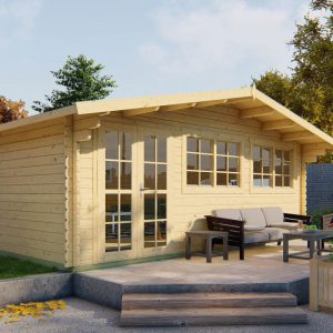 Blokhut - Tuinhuis Helle | 44 mm | vuren Red Class Wood geïmpregneerd