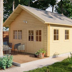 Blokhut - Tuinhuis Berlin | 44 mm | vuren Red Class Wood geïmpregneerd