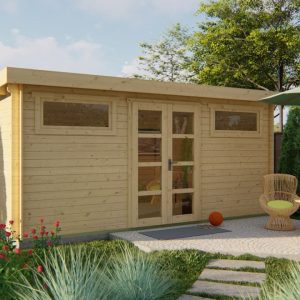 Blokhut - Tuinhuis Zerja | 28 mm | Red Class Wood geïmpregneerd