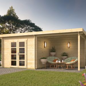 Blokhut - Tuinhuis Hasse | 28 mm | vuren Red Class Wood geïmpregneerd