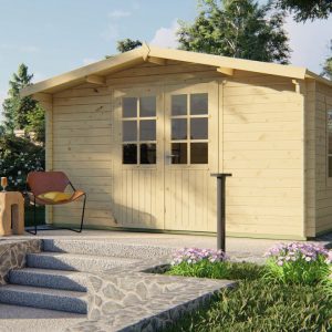 Blokhut - Tuinhuis Dyre | 40 mm | vuren Red Class Wood geïmpregneerd