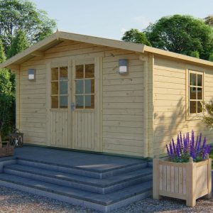Blokhut - Tuinhuis Gunda | 40 mm | vuren Red Class Wood geïmpregneerd