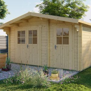 Blokhut - Tuinhuis Fraga | 34 mm | vuren Red Class Wood geïmpregneerd